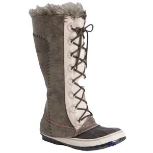 Sorel Cate the Great Tall Winter Boots, Leather Waterproof, Size 9